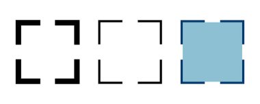 Beyaz arkaplanda tam ekran simge vektörü izole edildi. Tam ekran simgesine genişlet. Tam ekran işaret simgesi. Oklar sembolü