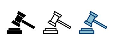 Gavel simge vektörü beyaz arkaplanda izole edildi. Çekiç simgesi vektörü. Yargıç Gavel Açık Artırma Simgesi Vektörü. Teklif