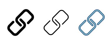 Dış bağlantı sembolü ikon vektörü. Bağlantı simgesi beyaz arkaplanda izole edildi. Bağlantı vektör simgesi. Hiper bağlantı zinciri sembolü