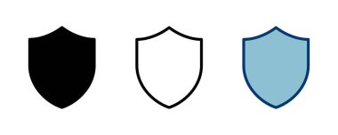 Kalkan vektör simgesi beyaz arkaplanda izole edildi. Koruma ikonu vektörü. Güvenlik vektör simgesi