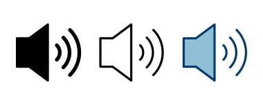 Beyaz arkaplanda izole edilmiş ikon vektörü. Cilt simgesi. Hoparlör ikon vektörü. Ses. Ses