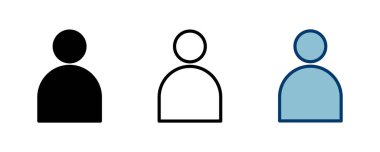 Kullanıcı Simgesi vektörü beyaz arkaplanda izole edildi. İnsan imzası. insanlar simgesi. 