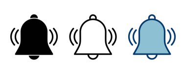 Bell Simgesi vektörü beyaz arkaplanda izole edildi. Bildirim sembolü. Çan vektör simgesi