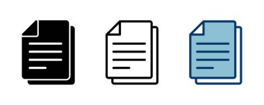 Beyaz arkaplanda izole edilmiş belge simgesi vektörü. Kağıt ikonu. Dosya Simgesi