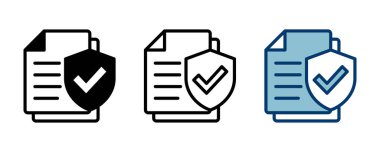 Sigorta simgesi vektörü beyaz arkaplanda izole edildi. Sigorta vektör simgesi