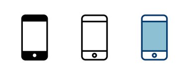 Telefon simgesi vektörü beyaz arkaplanda izole edildi. Telefon vektör simgesi. Cep telefonu. Telefon ikonu. Cep telefonu