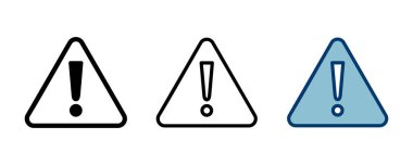 Ünlem tehlikesi işareti vektörü beyaz arkaplanda izole edildi. Dikkat çekme simgesi. Tehlike uyarısı işareti. Simge alarmı. Risk