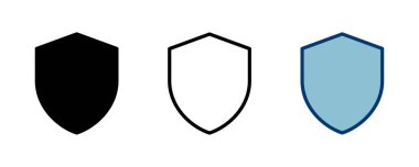 Kalkan vektör simgesi beyaz arkaplanda izole edildi. Koruma ikonu vektörü. Güvenlik vektör simgesi