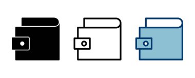 Cüzdan Simgesi vektörü beyaz arkaplanda izole edildi. para cüzdanı simgesi