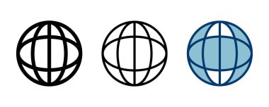 Web simgesi vektörü beyaz arkaplanda izole edildi. Web sitesi vektör simgesi. İnternet dünya vektörü