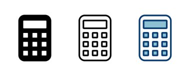 Hesaplayıcı simge vektörü beyaz arkaplanda izole edildi. Hesap makinesi vektör simgesi. Hesap simgesi