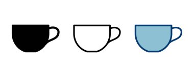 Kahve fincanı ikonu vektörü beyaz arkaplanda izole edilmiş. Kahve fincanı ikonu. Kahve vektörü ikonu. Çay.