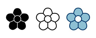 Çiçek simgesi vektörü beyaz arkaplanda izole edildi. çiçek vektörü. çiçek sembolleri