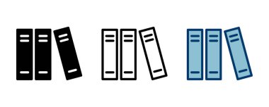 Kütüphane simgesi vektörü beyaz arkaplanda izole edildi. Kitap simgesi vektörü