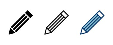 Beyaz arkaplanda izole edilmiş kalem simgesi vektörü. Kalem vektör simgesi