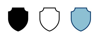 Kalkan vektör simgesi beyaz arkaplanda izole edildi. Koruma ikonu vektörü. Güvenlik vektör simgesi