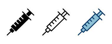 Şırınga ikonu vektörü beyaz arkaplanda izole edildi. enjeksiyon simgesi