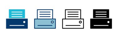 Yazıcı simgesi vektörü beyaz arkaplanda izole edildi. yazdırma simgesi. Faks vektör simgesi.