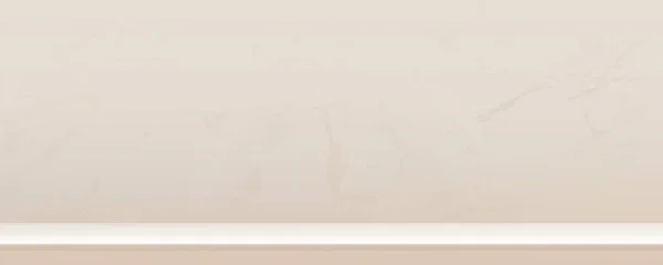 3Dシーンバニラのギャラリールーム コピースペース付きクリームサンドカラー 春の製品プレゼンテーションのためのベクトルホライズンの背景 夏のカラートレンド2023 — ストックベクタ