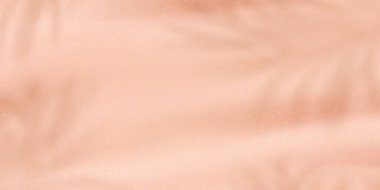 Summer background with palm leaves shadow on Sand beach texture in beige tone.Horizon banner Beach waves for Summer vacation.Tropical seashore landscape.Vector 3d Top view Sand dune for Summer concept