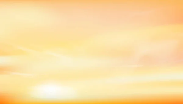 Сонячний Підйом Жовтим Небом Хмарою Яскравим Світлом Morning Sunset Sky — стоковий вектор