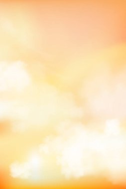 Sarı Gök ile Gündoğumu ve Sabah Parlak Işıklı Bulut, İlkbaharda Günbatımı Gökyüzü, Akşam Gökyüzü ile Dikey Vector Altın Saati, Tüm Mevsim arkaplanı için güzel doğal afiş