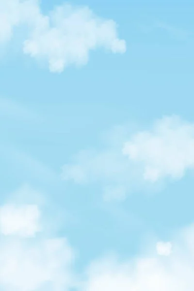 Блакитне Небо Фоном Хмар Альтистрату Векторне Мультяшне Небо Круглими Хмарами — стоковий вектор