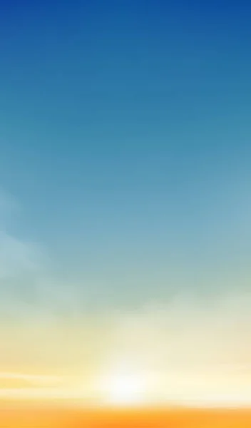 Coucher Soleil Ciel Fond Lever Soleil Avec Ciel Jaune Bleu — Image vectorielle