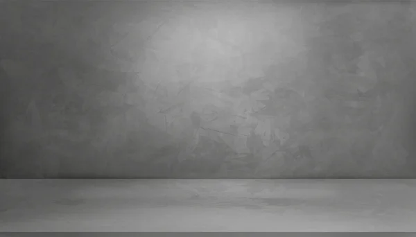 Grau Zementwand Textur Hintergrund Mit Licht Und Schatten Empty Studio — Stockvektor