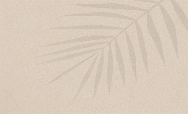 Текстура Песчаного Пляжа Фон Пальмовым Листом Тенью Векторная Иллюстрация Плоский — стоковый вектор