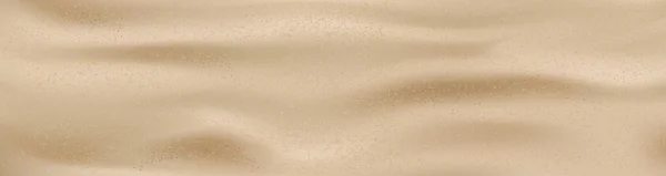 Zandstrand Textuur Achtergrond Top View Vector Sandy Waves Surface Seaside — Stockvector