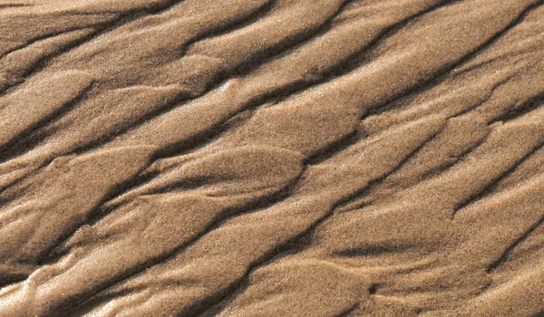 Písčitá Pláž Textura Pozadí Létě Pohled Shora Hnědý Písek Hrubý — Stock fotografie