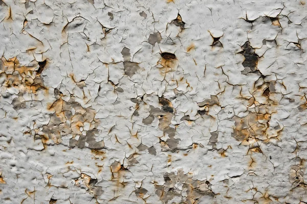 Old Grey Metal Wall Texture Peeling Gray Paint Close Ruins — Stock Photo, Image