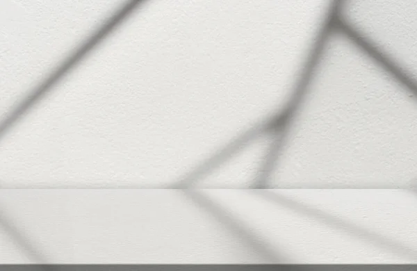 Fundo Textura Parede Concreto Com Linha Sombra Chão Cimento Branco — Fotografia de Stock