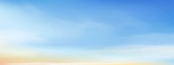 Blue Sky Yellow Altostratus Cloud Background Vector Cartoon Morning Sky — стоковий вектор