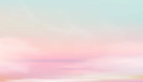 Sunrise Απαλό Ροζ Και Πράσινο Χρώμα Θαμπάδα Παστέλ Απόχρωση Σύννεφο — Διανυσματικό Αρχείο