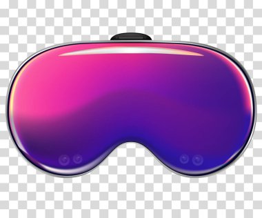Sanal Gerçeklik Gözlüğü Yenilikçi Teknoloji, İzole Vizyon Pro Yüksek Teknoloji İleri Teknoloji, Vektör çizimi, 360 VR Gözlük Modern Miğfer