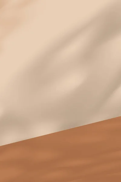 秋季背景 米色工作室背景展示与阴影叶在水泥墙室 透明的轻盈枝叶 化妆品概念演示 网上销售秋季季节 — 图库矢量图片