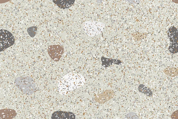 テラッツォ大理石の床シームレスパターンテクスチャ表面 装飾のためのベクトル天然石インテリア 外観背景 — ストックベクタ