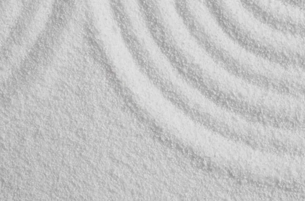 Zen Zahrada Linií Vzor Bílém Písku Japonském Stylu Písčitá Textura — Stock fotografie