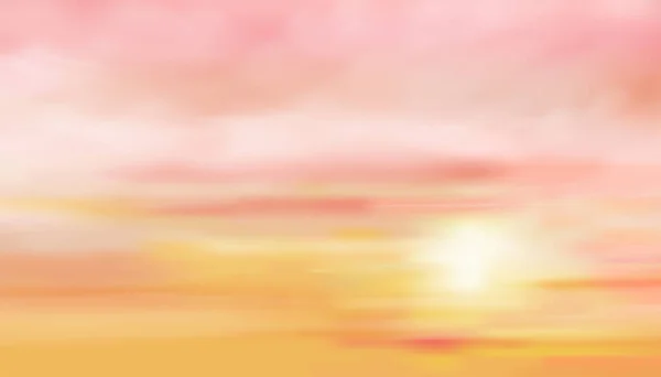 Zachód Słońca Lecie Wschód Słońca Rano Pomarańczowym Żółtym Różowym Niebem — Wektor stockowy