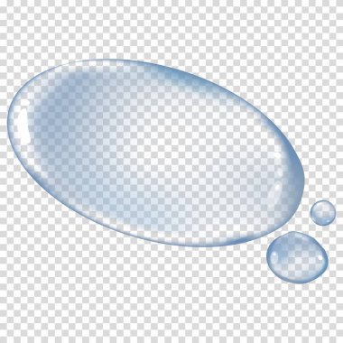 Şeffaf, Vektör İllüstrasyonu 'na Saf Temiz Su damlası, Şeffaflık İzole edilmiş Tek Parlak Yağmur Damlası, Ekoloji ve Dünya Su Günü konsepti için Element Tasarımı