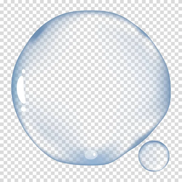 Pure Clear Water Drop Transparan Vector Illustration Isolated Transparency Single - Stok Vektor