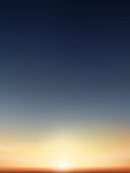 Coucher Soleil Ciel Nuageux Bleu Orange Jaune Fond Crépuscule Spectaculaire — Image vectorielle