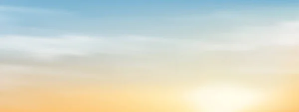 องฟ บเมฆ ฮอไรซอนซ นเซ องฟ าในส าสว เหล เวกเตอร พาโนรามา — ภาพเวกเตอร์สต็อก