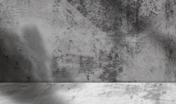 Tekstur Dinding Semen Latar Belakang Studio Dengan Bayangan Dan Cahaya — Stok Foto