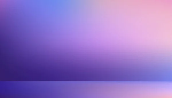 スタジオの背景 空室ライラックオムブルカラーウォールとフローリング スタジオディスプレイ表彰台 ぼやけピンク 青のテンプレート ベクターバナー未来のサイバースペースコンセプト — ストックベクタ
