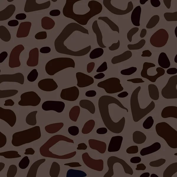 Modello Pelle Leopardo Sfondo Marrone Viola Nero Modello Senza Cuciture — Vettoriale Stock