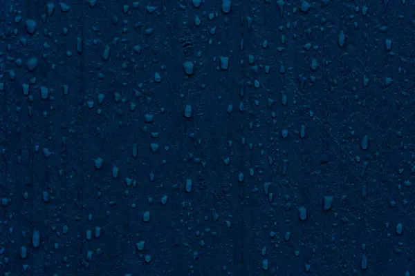 Water drop on a wooden table background, Rain Drops on Blue Wood Wall or Floor