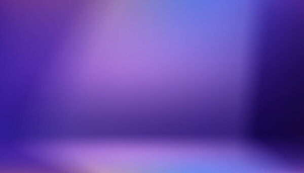 Студия фон, пустая комната lilac ombre цвета стены и полы. Подиум дисплея студии с расплывчато-розовым, фиолетовым и голубым template.Vector баннер футуристический неон для будущего продукта концепции киберпространства